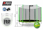 Батут ALPIN 2,52м с защитной сеткой и лестницей