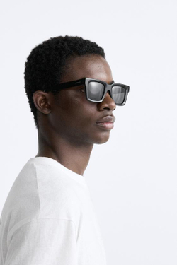 ZARA СОЛНЦЕЗАЩИТНЫЕ ОЧКИ В ПРЯМОУГОЛЬНОЙ ОПРАВЕ, ЧЕРНЫЙ