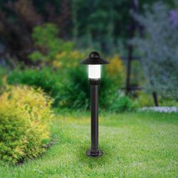 Садово-парковый светильник ЭРА НТУ 01-60-009 Поллар напольный черный IP54 Е27 max60Вт h860мм | Садово-парковые светильники