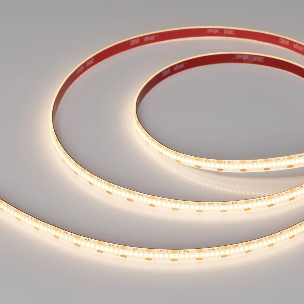 Светодиодная лента герметичная COB-SE-X360-8mm 5V Warm3000 (5 W/m, IP65, 5m) (Arlight, -) 041709(1)