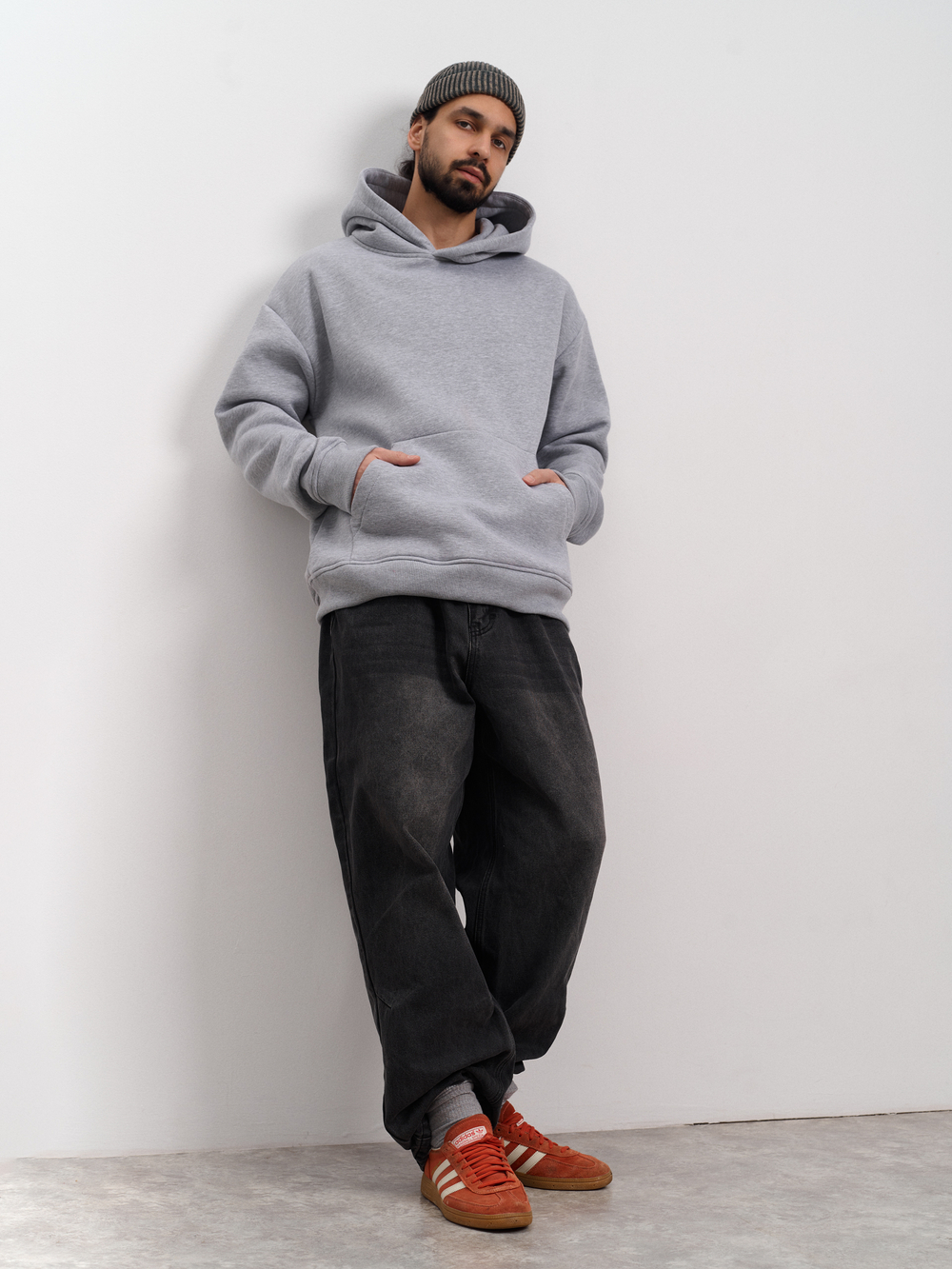 Толстовка мужская с капюшоном "Вasic" меланж