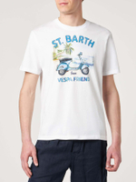 Футболка муж. Saint Barth VESPA FRIEND белый