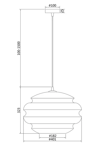 Подвесной светильник Рюш / Ruche E27х1 Maytoni p078pl-01sg