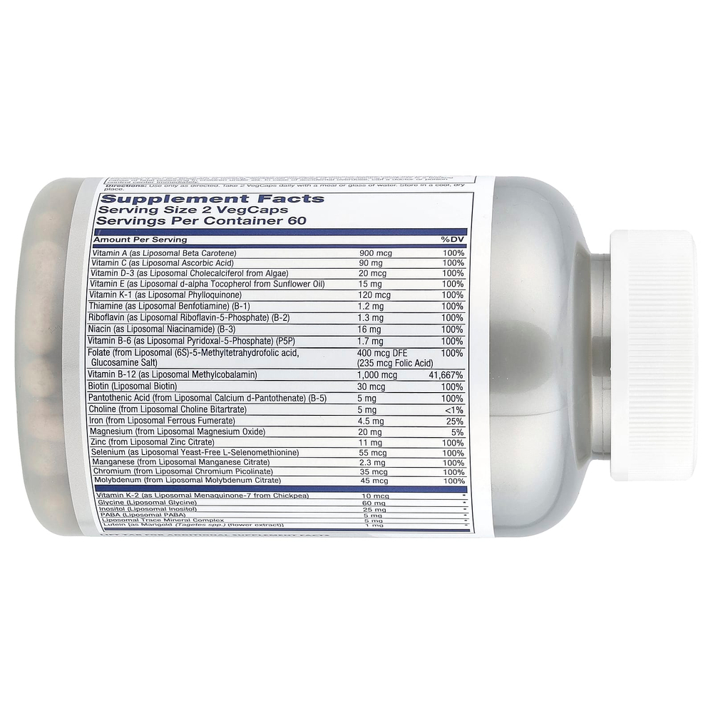 Solaray, Высокоэффективные липосомальные мультивитамины, для женщин старше 50 лет, 120 растительных капсул