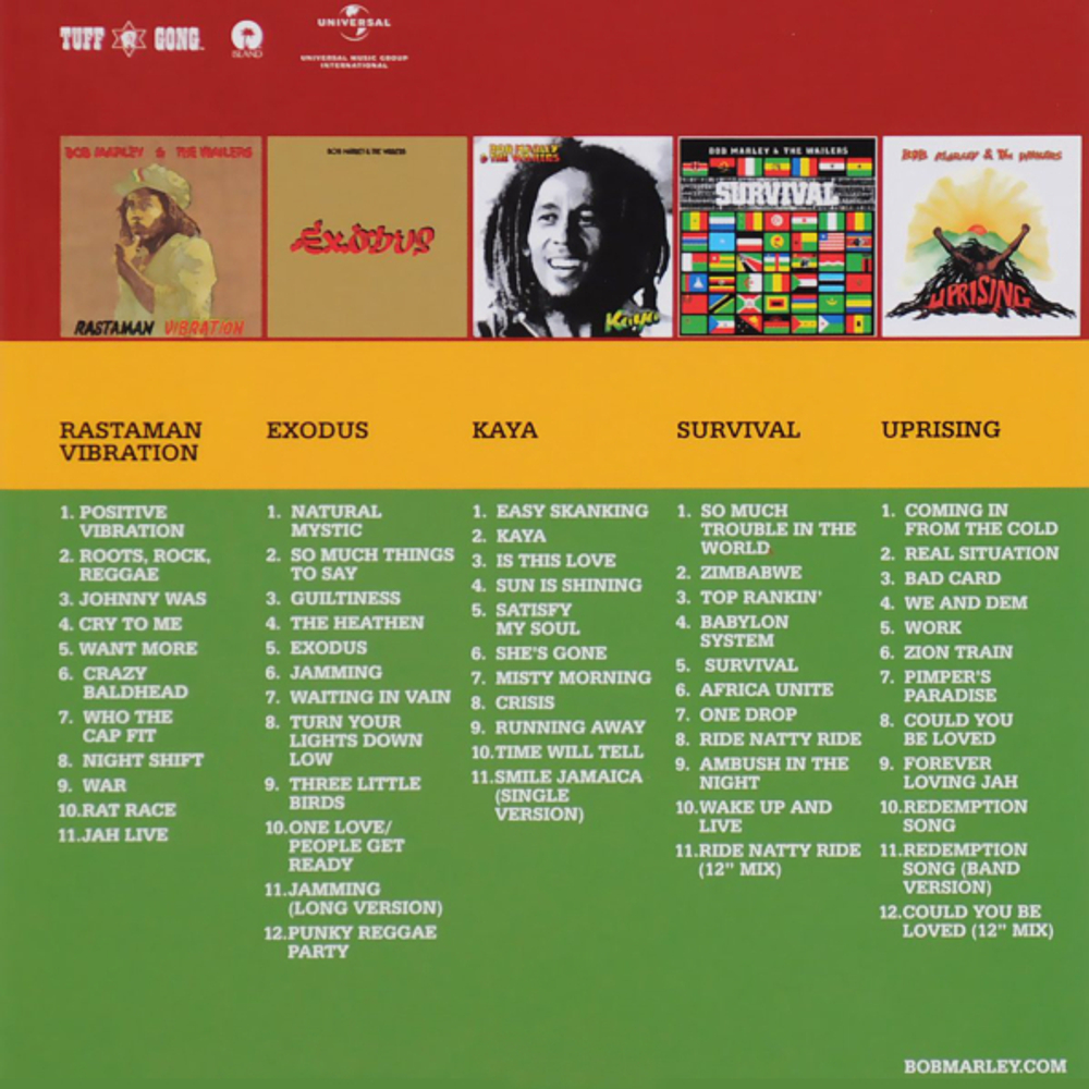 Bob Marley & The Wailers / 5 Classic Albums (5CD)