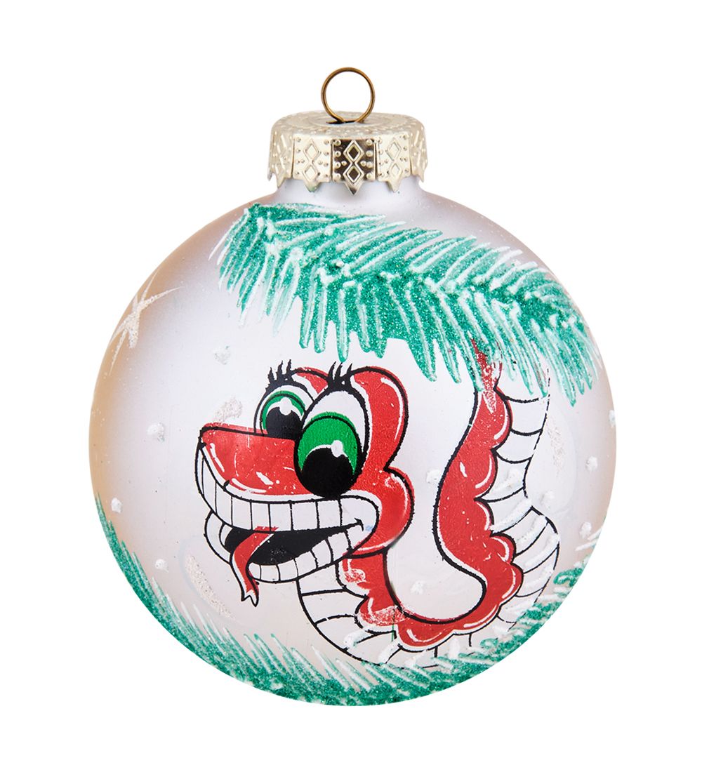 Элита НФШ-1706 Ел.украшение Шар «Змея» желтый 85 мм