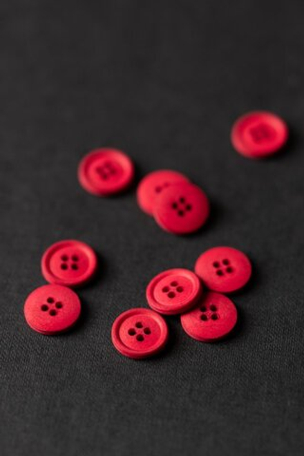 Хлопковые пуговицы 11mm – classic red