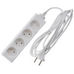 Удлинитель бытовой 4 гн, 5 м, ПВС, 2х0.75 мм2, б/з, 10 А, 250 В, TDM, У4, SQ1303-0212