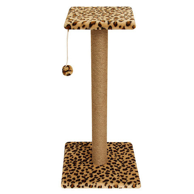 Когтеточка "Стойка №16" длинная с полочкой и игрушкой разноцветная, 360*360*760мм, Gamma