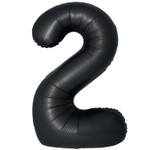 Шар фольгированный Цифра 2 101 см (Черный)