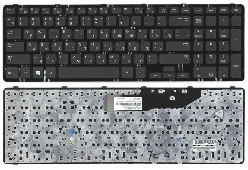 Клавиатура для ноутбуков Samsung 350E7C 355E7C серии, русская, p/n: BA75-04307C