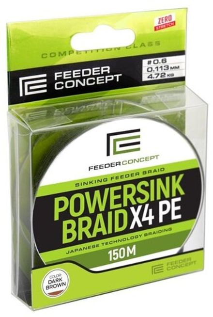 Шнур Feeder Concept POWERSINK Dark Brown 150м 0,113мм