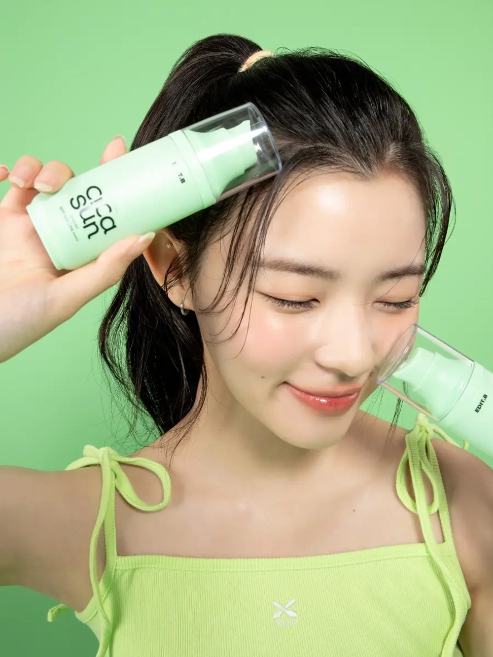 Edit.B Успокаивающая солнцезащитная сыворотка с экстрактом центеллы азиатской SPF50 Sunday Cica Sun Serum 55 мл