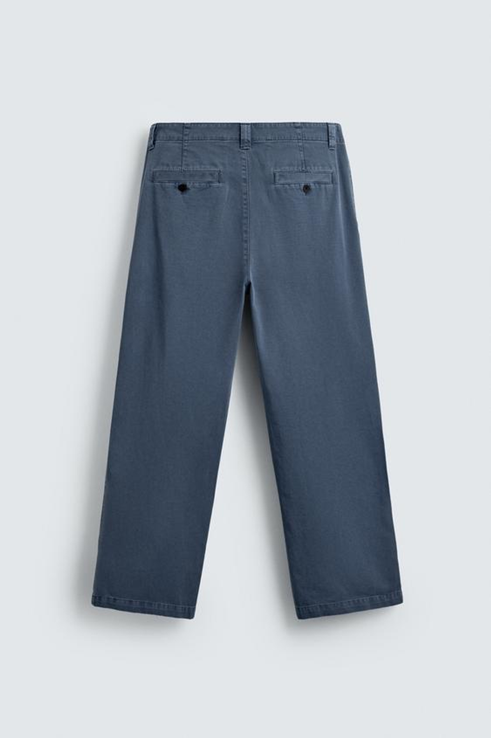 ZARA БРЮКИ ЧИНОС STRAIGHT FIT С ЭФФЕКТОМ ПОТЕРТОСТИ, СИНИЙ