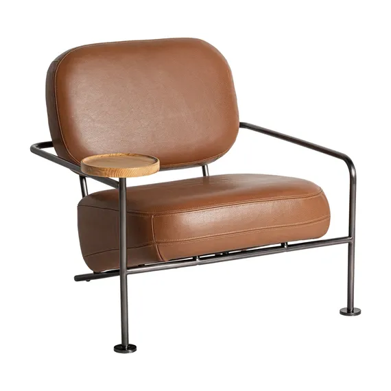 Кресло VICAL Keith, коричневая кожа