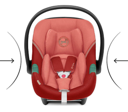 Коляска Cybex Balios S Lux SLV complete Aton S2 Hibiscus Red 3 в 1 Stone Grey с дождевиками