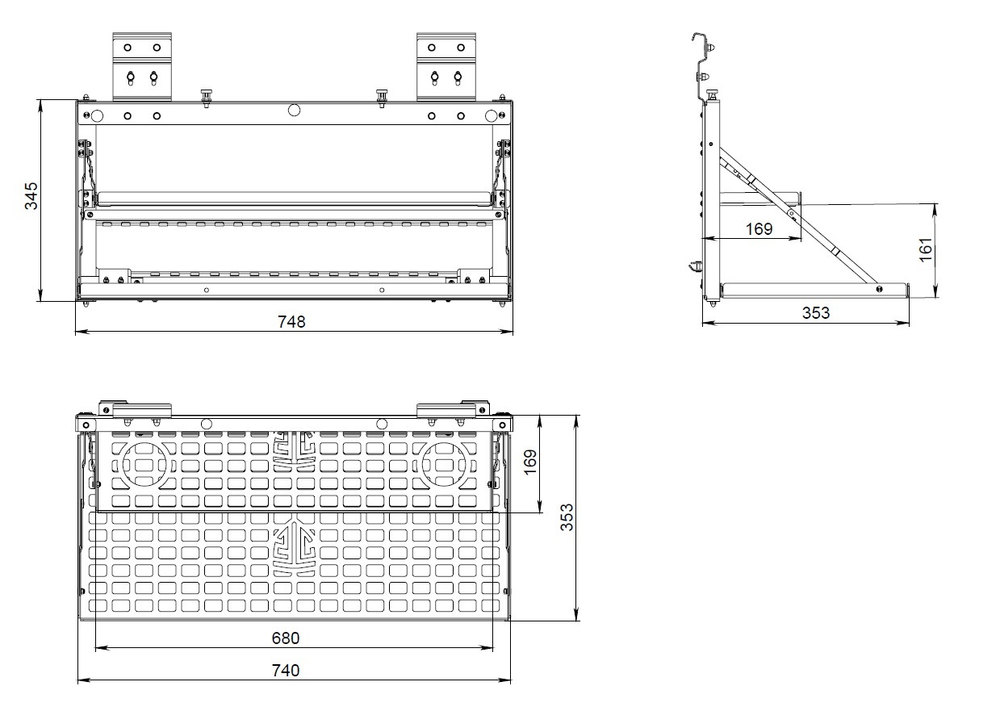 TANK 300 Стол на пятую дверь с дополнительной полкой STC