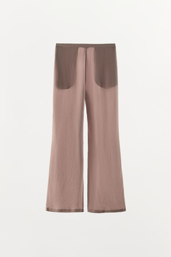 ZARA БРЮКИ ИЗ 100% ВИСКОЗЫ, ОТТЕНКИ ФИОЛЕТОВОГО