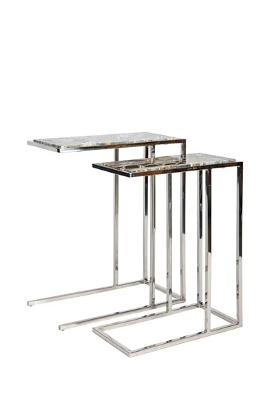 Кофейный столик Black Agate silver S