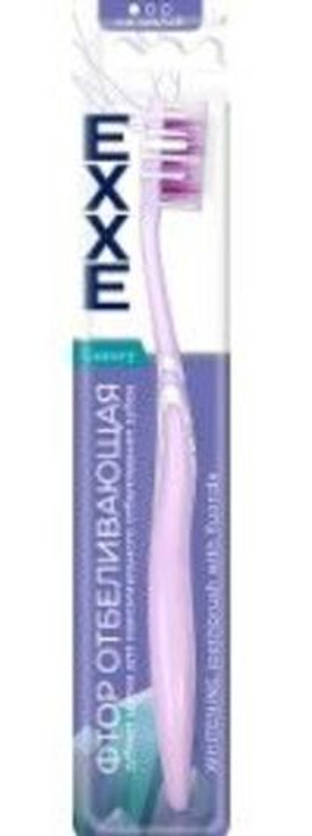 EXXE Зубная щетка LUXURY Фтор отбеливающая, 1 шт (МЯГК)