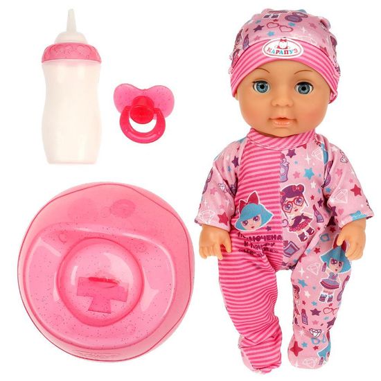 Пупс озвуч БАРТО А. Оленька 20см в боди, пьет, пис, закр гл, 30 песен, 3 акс КАРАПУЗ