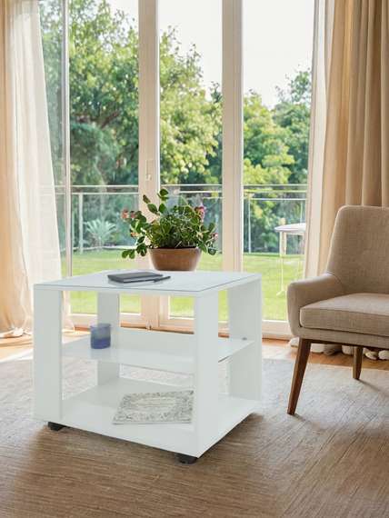 Стол журнальный BeautyStyle 5 белый/Luminar 189