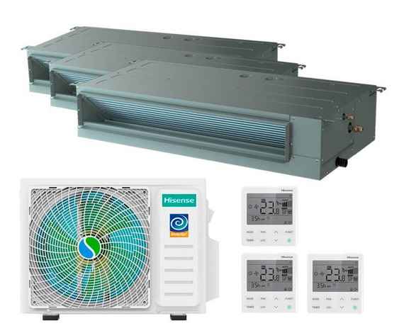 Мульти сплит-система Hisense канального типа 2х ADT-09UX4RBL8 + 1х ADT-12UX4RBL8 / AMW4-27U4RJC