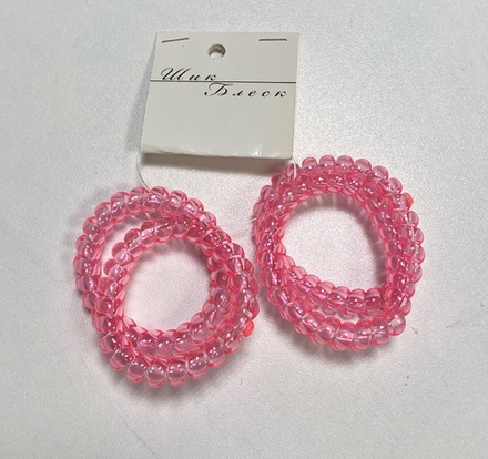 Резинки для волос "Пружинки простые", 5 см, цвета: микс, 4 штуки