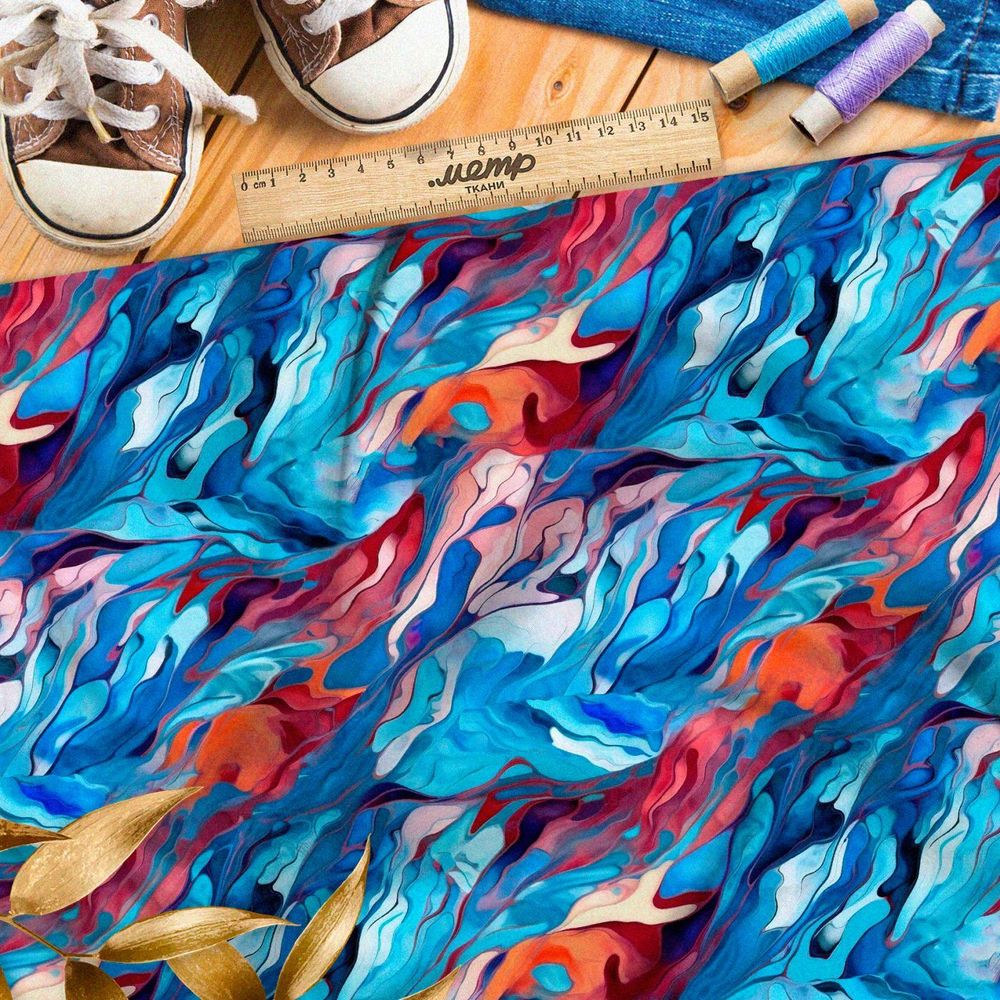 Ткань премиум дюспо экзотический атлас