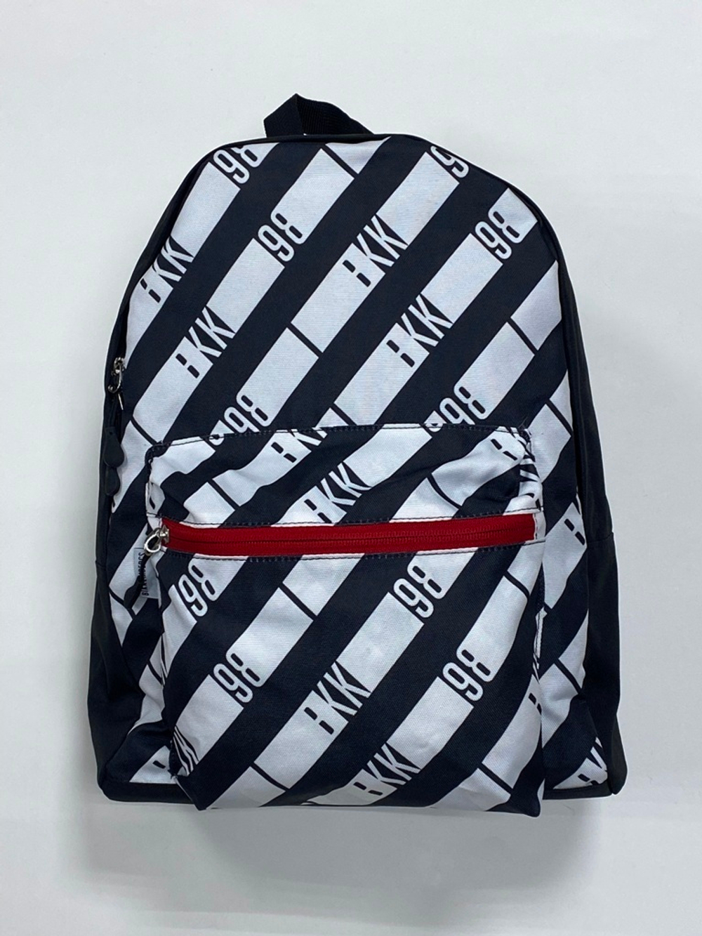 Рюкзак BIKKEMBERGS Черный/Принт: белые полосы-логотипы Мальчик