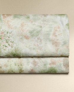 Zara Home - Простыня с садовым принтом, зеленый, 160x280 см