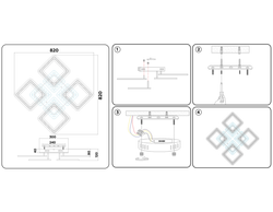 Ambrella Потолочный светодиодный светильник с пультом Original FA868