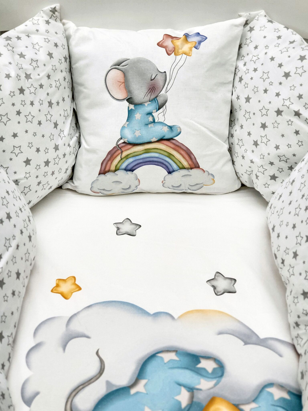 Детское постельное белье BUBO BABY "MILKY DREAMS" для новорожденных 17 предметов