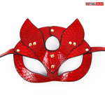 Красная игровая маска с ушками (Цвет: красный)
