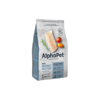 Сухой корм для взрослых собак мелких пород AlphaPet Superpremium Monoprotein (АльфаПет) из белой рыбы, 3 кг