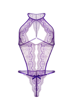 Боди Candy Girl London кружевное, фиолетовое, OS
