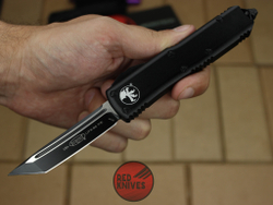 Нож Microtech UTX-85 T/E - черная рукоять, танто клинок, черный RK-392