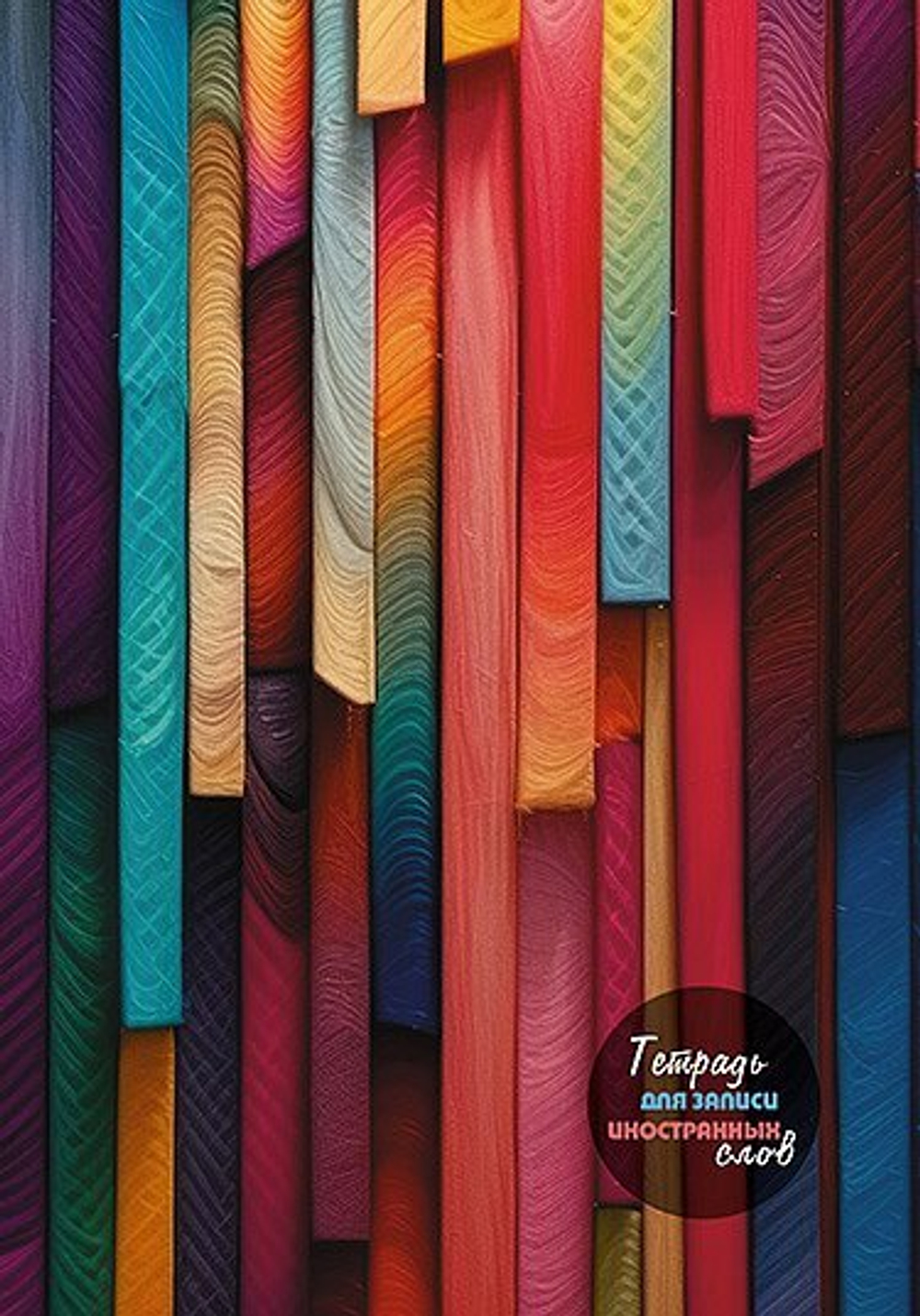 Тетрадь д/записи иностр. слов А5 48л, скоба "Цветная абстракция"