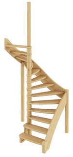 Лестница на второй этаж ЛС-01м Левая под покраску