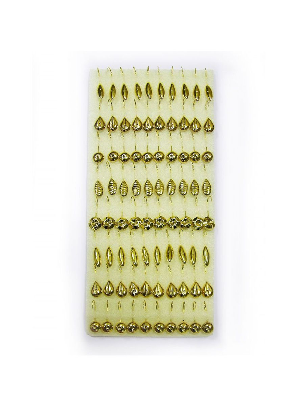 Мормышка металлическая паяная №48 (набор), Au, 80шт