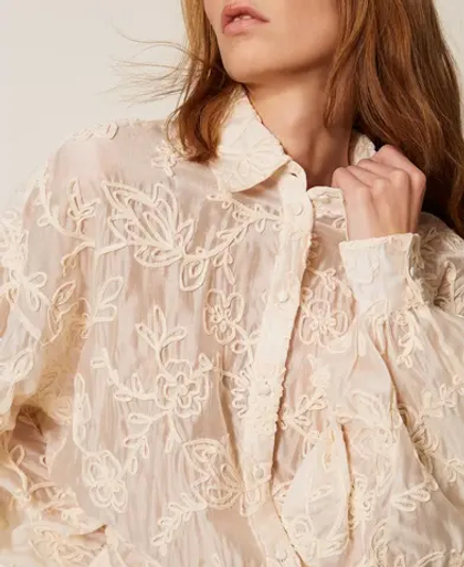 TWINSET Блуза с вышивкой