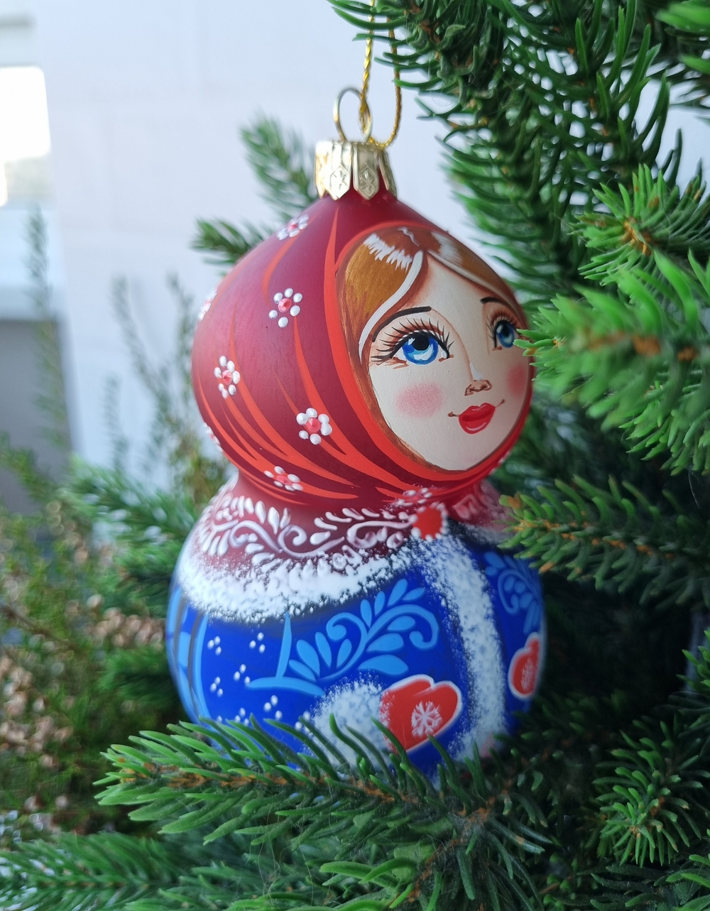 Матрешка стеклянная Мишенька