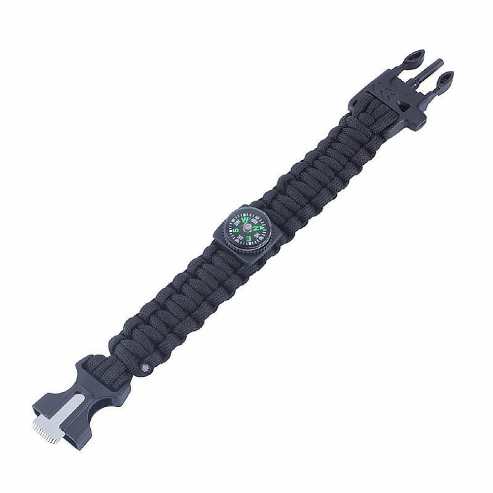 Браслет из паракорда с огниво, компасом и свистком