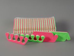 Разделители для пальцев одноразовые, цветные, 20 пар