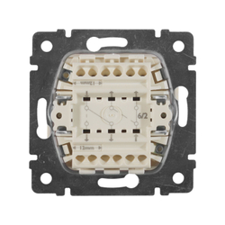 77 4308 Выключатель 2 клавишный проходной10 шт слоновая кость