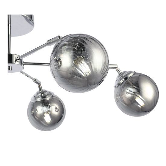 SLE102202-06 Светильник потолочный Хром/Дымчатый E14 6*40W FASIA