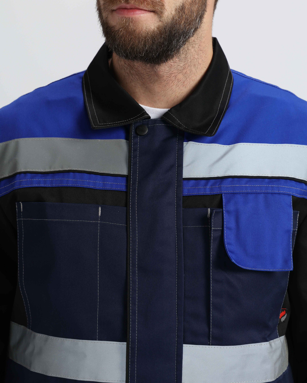 Костюм Вивантек-2 СОП У. (тк.Смесовая,240) п/к, т.синий/черный/васильковый