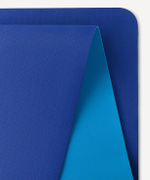 Коврик для йоги и фитнеса STARFIT FM-201, TPE, 183x61x0,4 см, темно-синий/синий