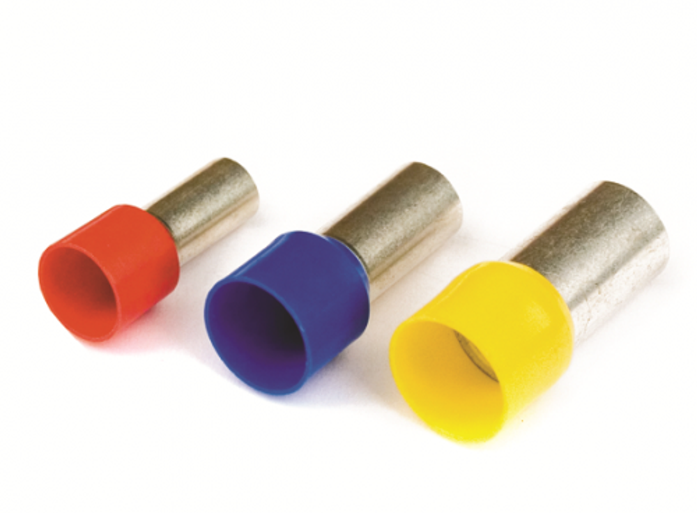 Наконечник-гильза 22мм с изолир.фланцем 25,00 кв.мм коричневый (НШВИ)