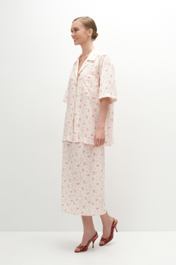 Юбка прямая в цветы